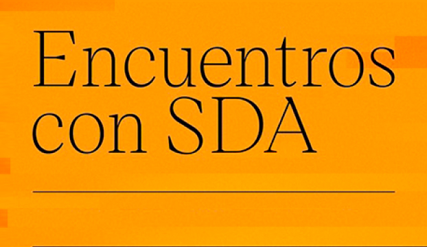 cartela con el titulo del evento: Encuentros con SDA
